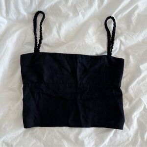 Reformation Rind Linen Top Black (Almost New)